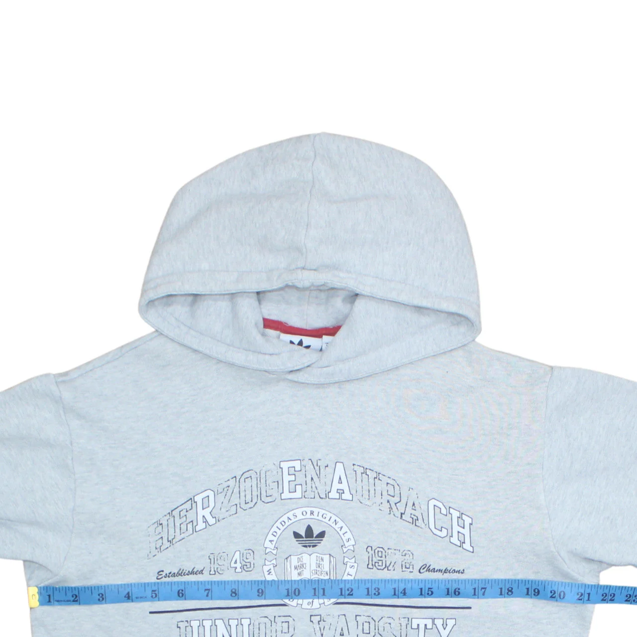 Adidas Men's Grey Pullover Hoodie S Sports Graphic Fleece - Image 2