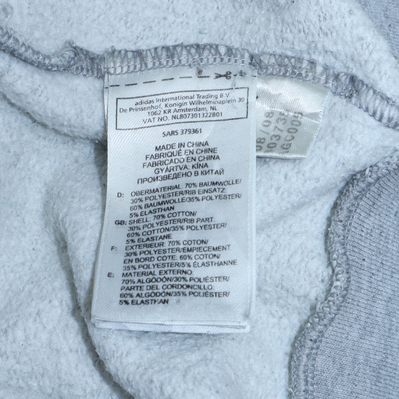 Adidas Men's Grey Pullover Hoodie Size M Sportswear Jumper - Image 5