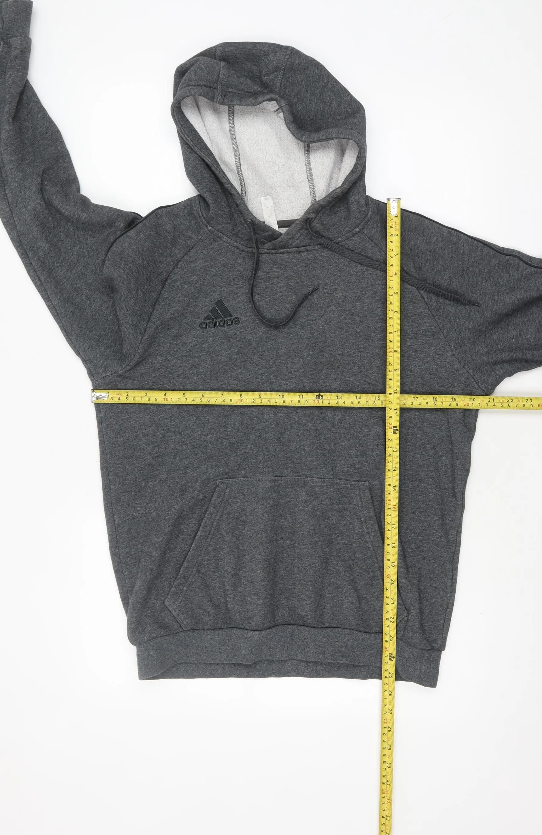 Adidas Men's Grey Pullover Hoodie Small Regular Fit - Image 2
