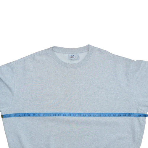 Adidas Men's Grey Pullover Sweatshirt L Crew Neck Fleece Logo - Image 2