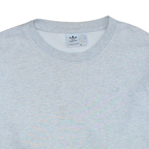 Adidas Men's Grey Pullover Sweatshirt L Crew Neck Fleece Logo - Image 7