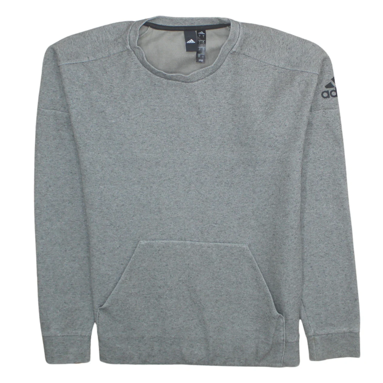 Adidas Men's Grey Pullover Sweatshirt Size S Regular Fit