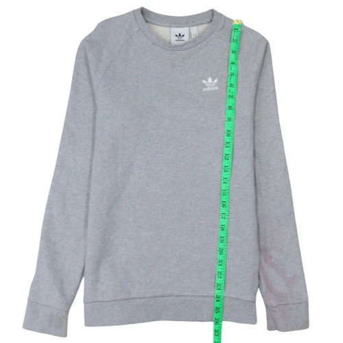 Adidas Mens Grey Pullover Sweatshirt XS Crew Neck Fleece - Image 3