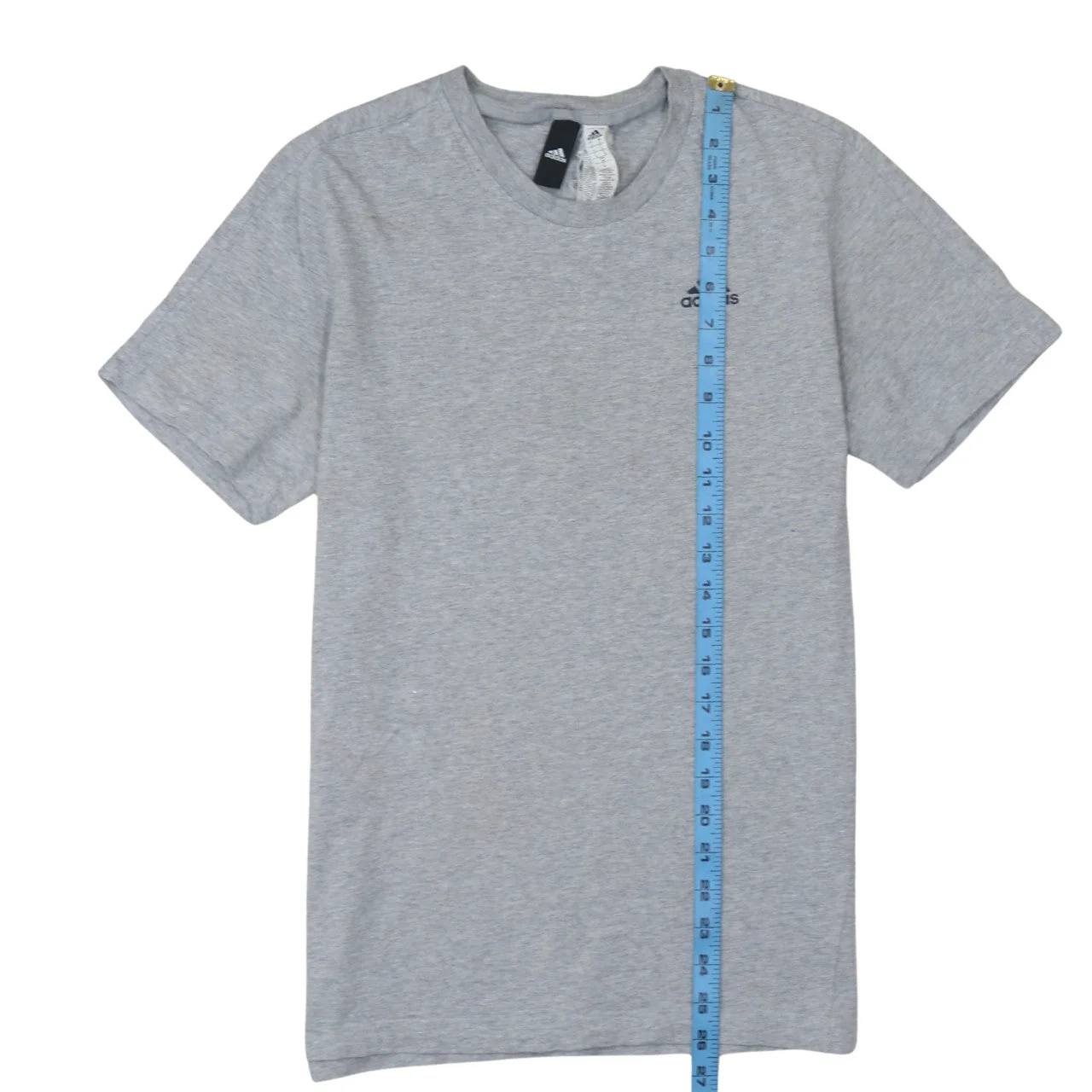 Adidas Men's Grey Short Sleeve Crew Neck Cotton T-Shirt Size S - Image 3