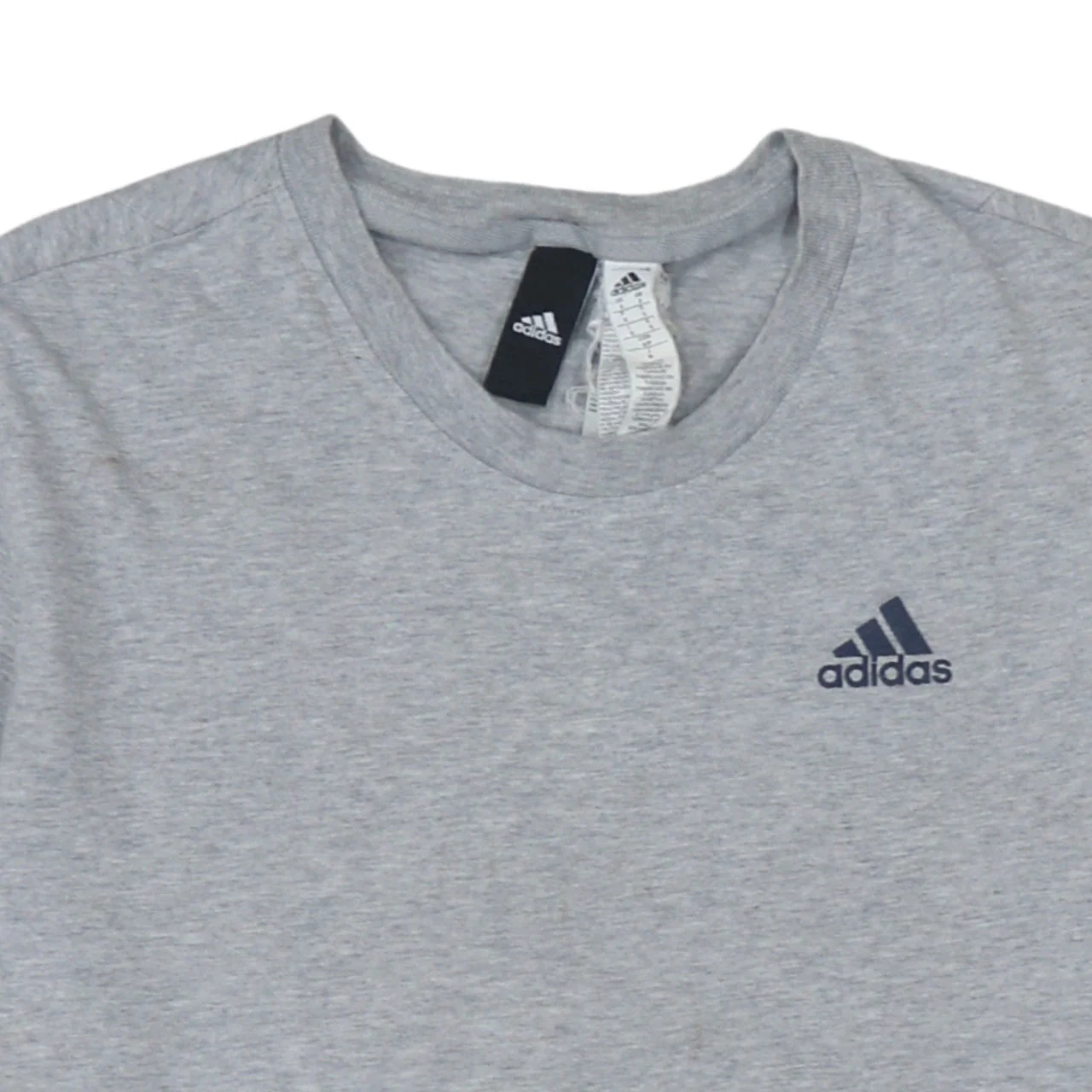 Adidas Men's Grey Short Sleeve Crew Neck Cotton T-Shirt Size S - Image 6