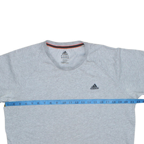 Adidas Men's Grey Short Sleeve Crew Neck Sports T-Shirt Size M - Image 3
