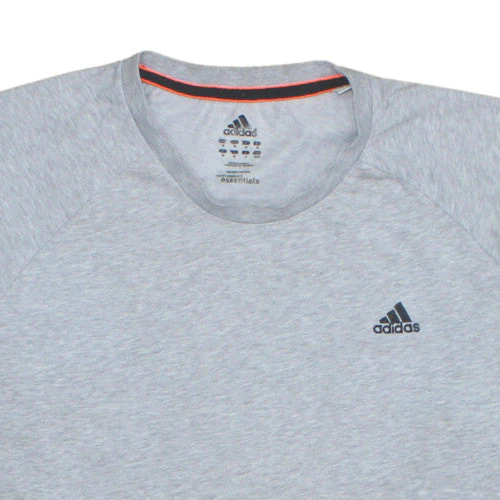 Adidas Men's Grey Short Sleeve Crew Neck Sports T-Shirt Size M - Image 6