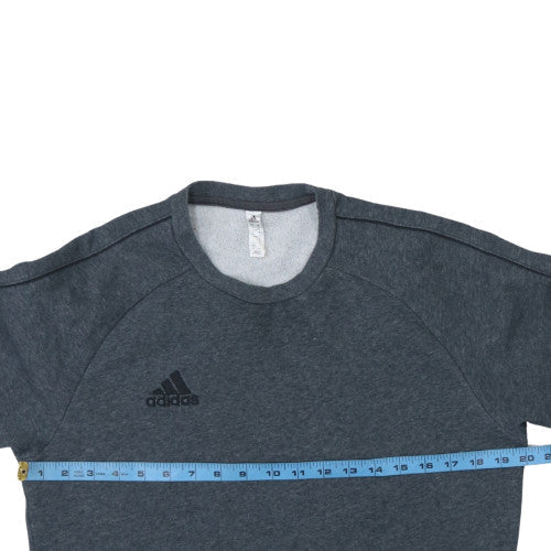 Adidas Mens Grey Small Crew Neck Pullover Sweatshirt - Image 3