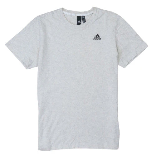 Adidas Men's Grey Small Crew Neck Short Sleeve T-Shirt