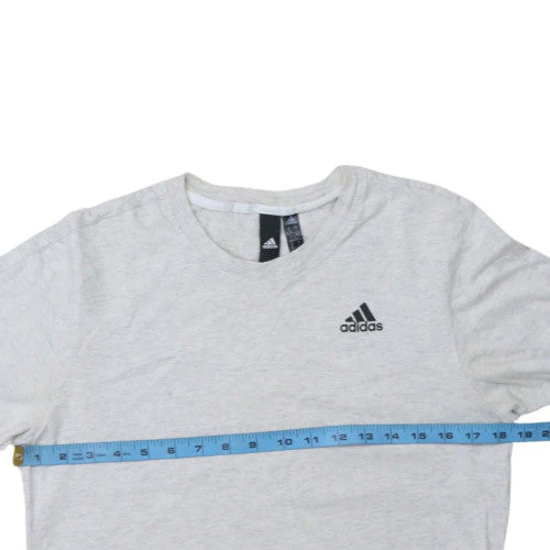 Adidas Men's Grey Small Crew Neck Short Sleeve T-Shirt - Image 3
