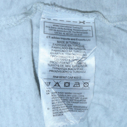 Adidas Men's Grey Small Crew Neck Short Sleeve T-Shirt - Image 6