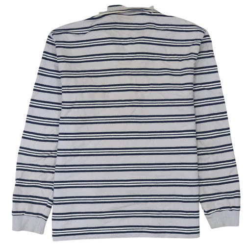 Adidas Mens Grey Striped 1/2 Zip Sweatshirt Size S Long Sleeve - Image 4