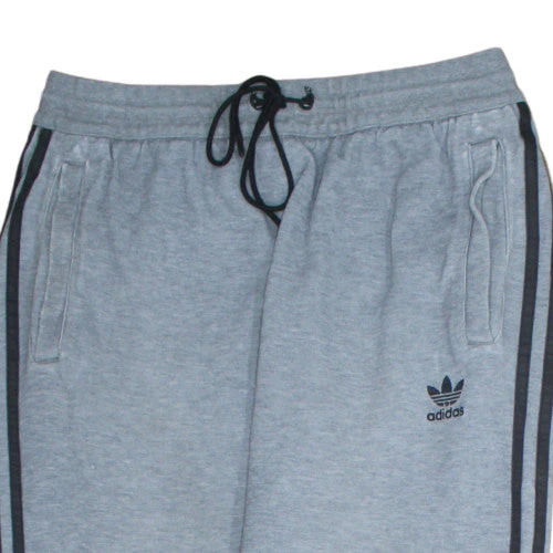 Adidas Mens Grey Track Pants L Regular Fit 3 Stripe Activewear Trousers - Image 8