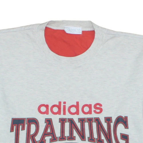 Adidas Men's Grey Training T-Shirt L Crew Neck Short Sleeve Sports Tee - Image 7