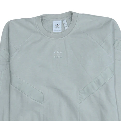 Adidas Mens Grey XL Crew Neck Sweatshirt Classic Pullover - Image 7