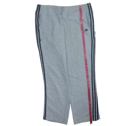 Adidas Men's Grey XL Sweatpants Jersey Straight Leg Trousers - Image 3