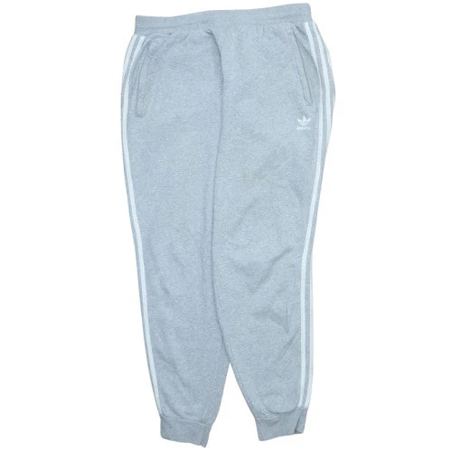 Adidas Mens Grey XL Tapered Sweatpants with Stripe Detailing - Image 4