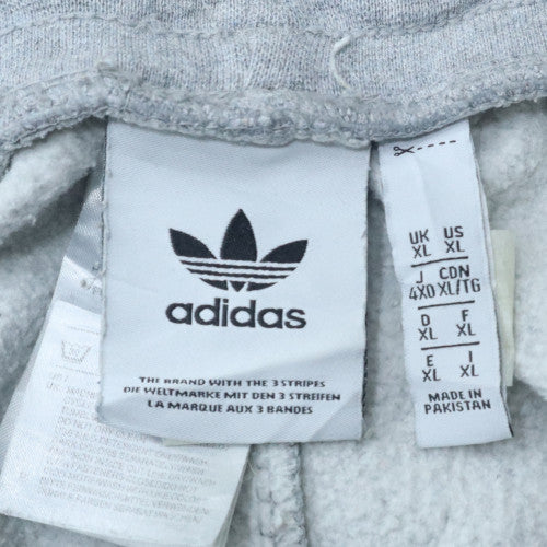 Adidas Mens Grey XL Tapered Sweatpants with Stripe Detailing - Image 5