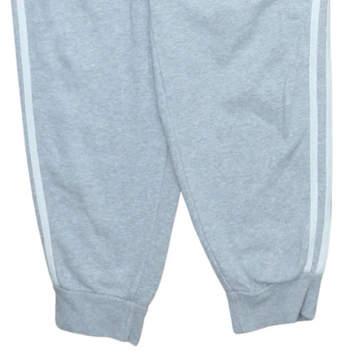 Adidas Mens Grey XL Tapered Sweatpants with Stripe Detailing - Image 8