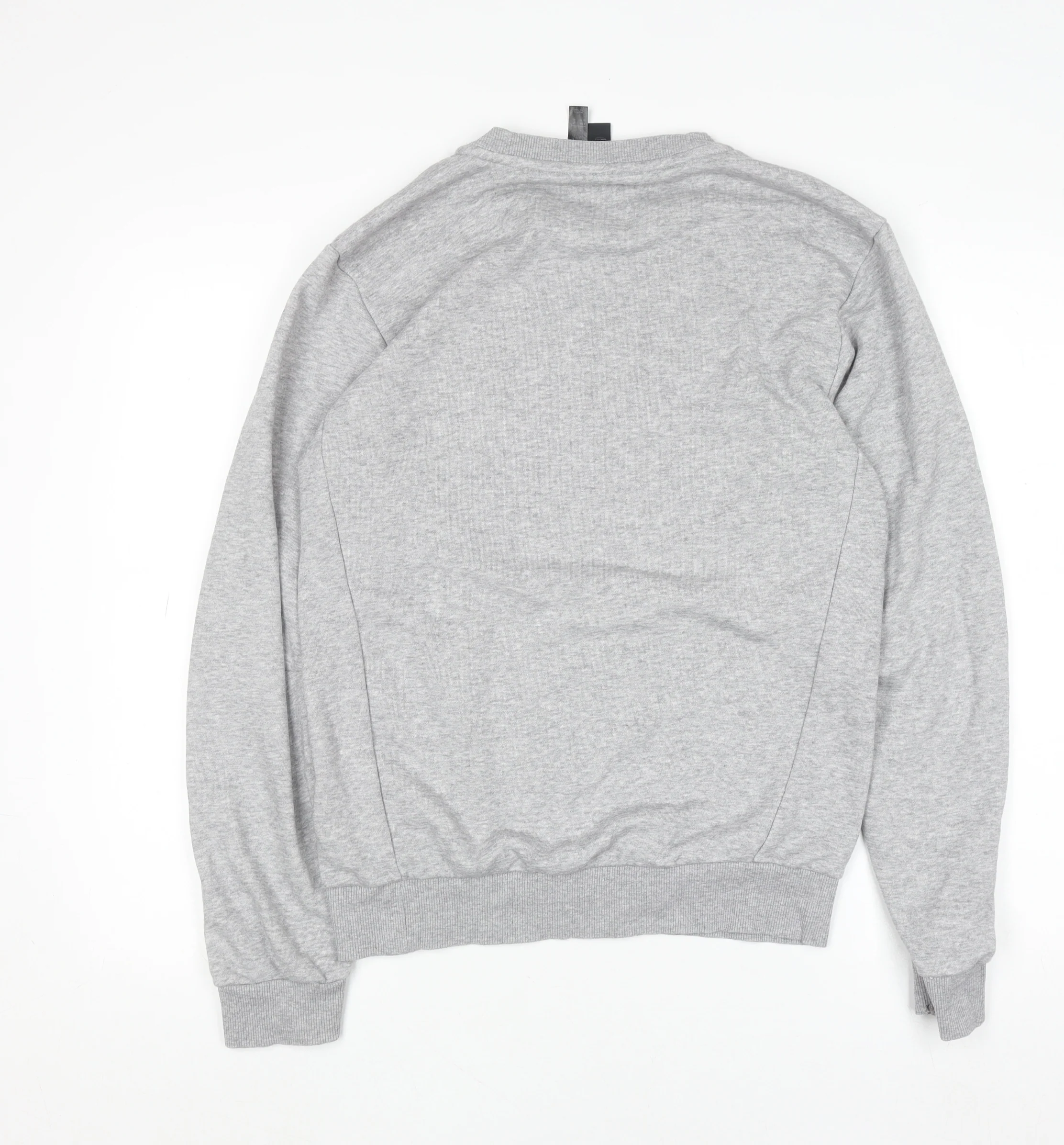 Adidas Mens Grey XS Pullover Crew Neck Logo Sweatshirt - Image 3