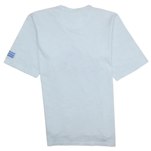 Adidas Men's Light Blue Crew Neck Short Sleeve Logo T-Shirt Size M - Image 4