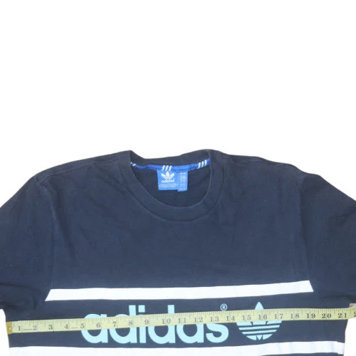 Adidas Men's Navy Blue Crew Neck Short Sleeve Graphic T-Shirt L - Image 2