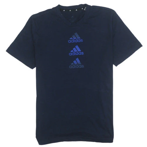 Adidas Men's Navy Blue Crew Neck Short Sleeve T-Shirt M Cotton
