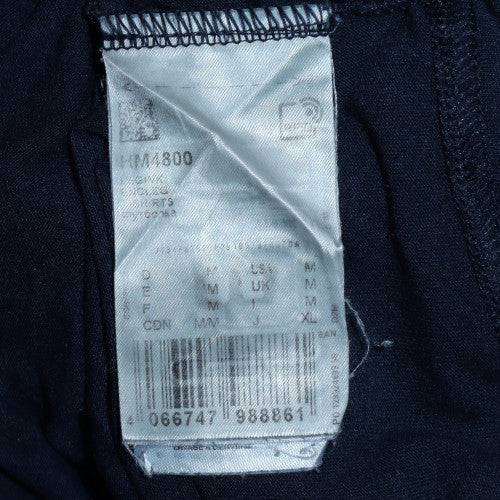 Adidas Men's Navy Blue Crew Neck Short Sleeve T-Shirt M Cotton - Image 6