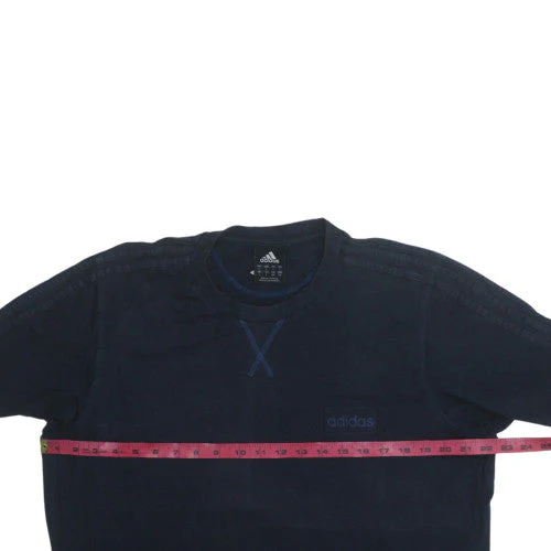 Adidas Men's Navy Blue Crew Neck Short Sleeve T-Shirt Size L - Image 3
