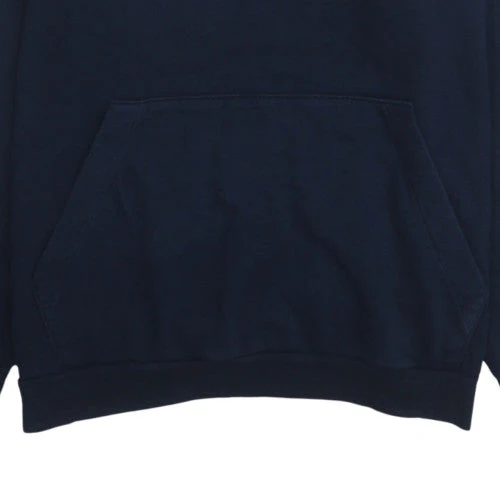 Adidas Mens Navy Blue Pullover Hoodie XL Fleece Cotton Blend - Image 6