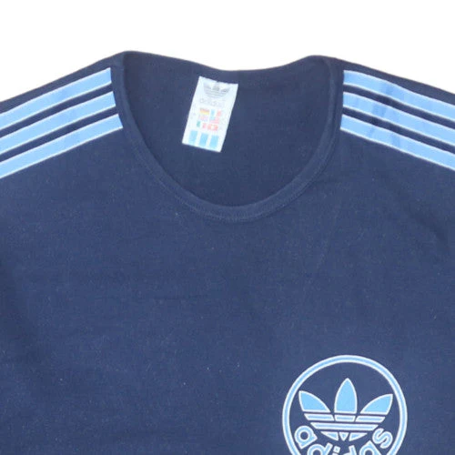 Adidas Men's Navy Blue Short Sleeve Crew Neck Sports T-Shirt Size L - Image 7