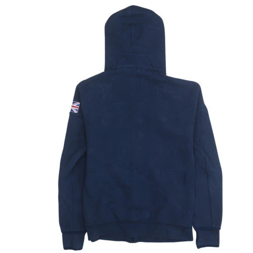 Adidas Mens Navy Full Zip Hoodie Team Evolution Alpine Racing Size 164 - Image 4