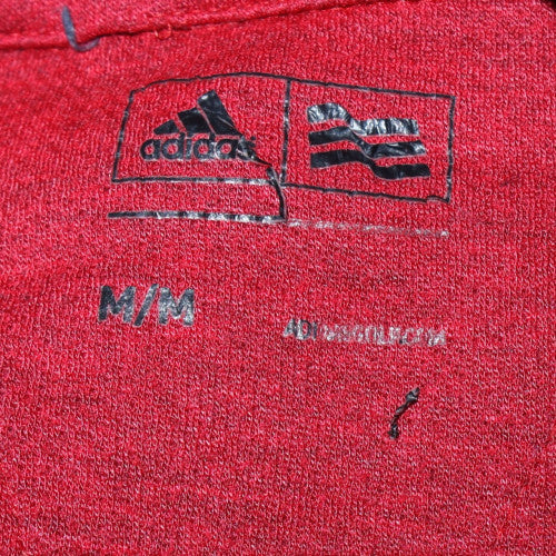Adidas Men's Red 1/4 Zip Mock Neck Sweatshirt Size M - Image 6