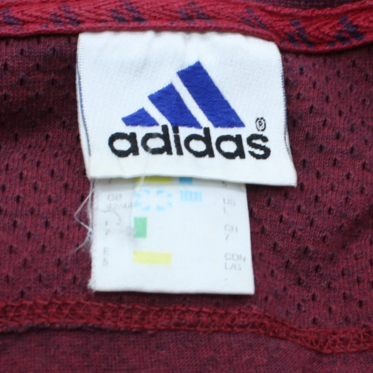 Adidas Men's Red Crew Neck Short Sleeve Cotton Blend T-Shirt Size L - Image 5