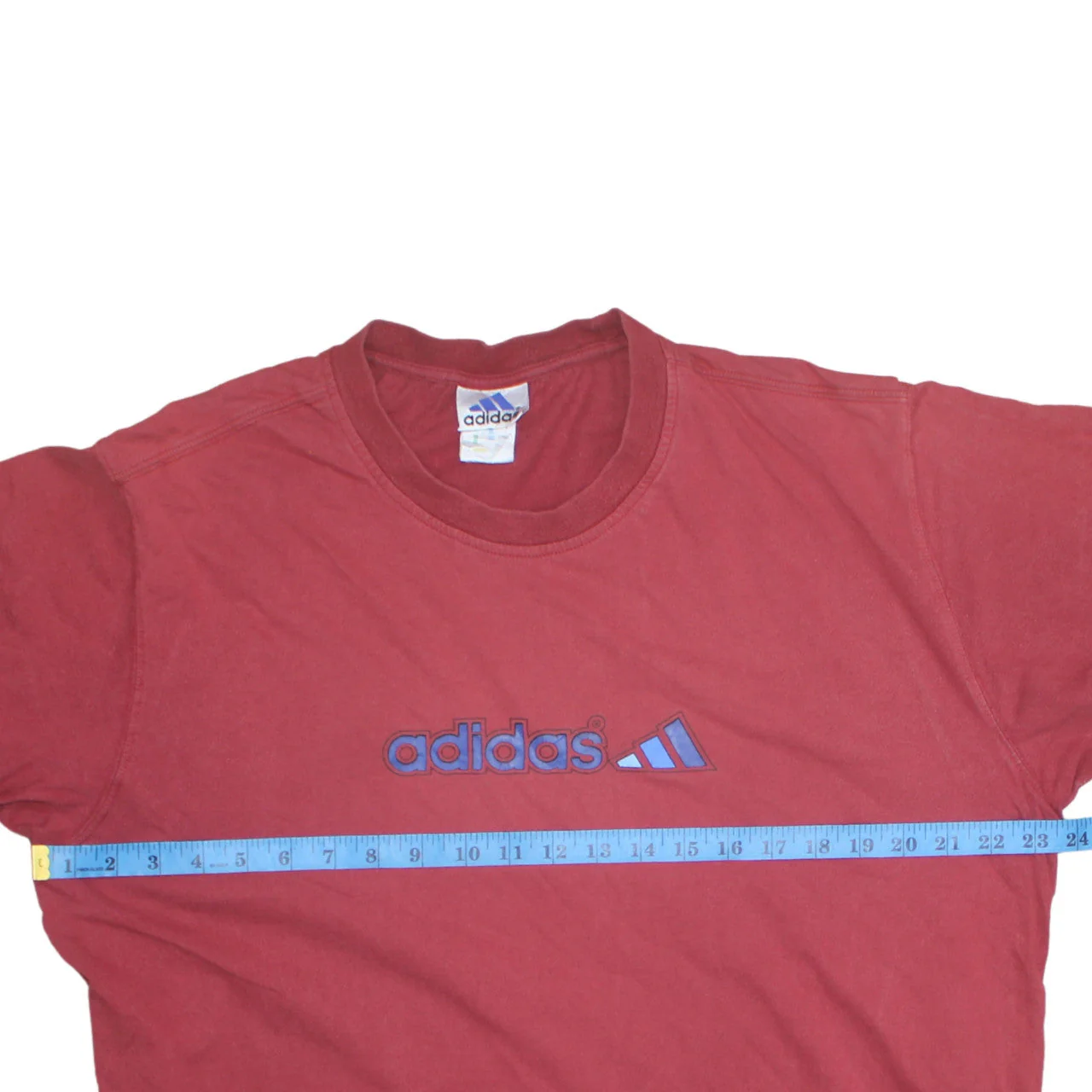 Adidas Men's Red Crew Neck Short Sleeve Cotton T-Shirt Size L - Image 2