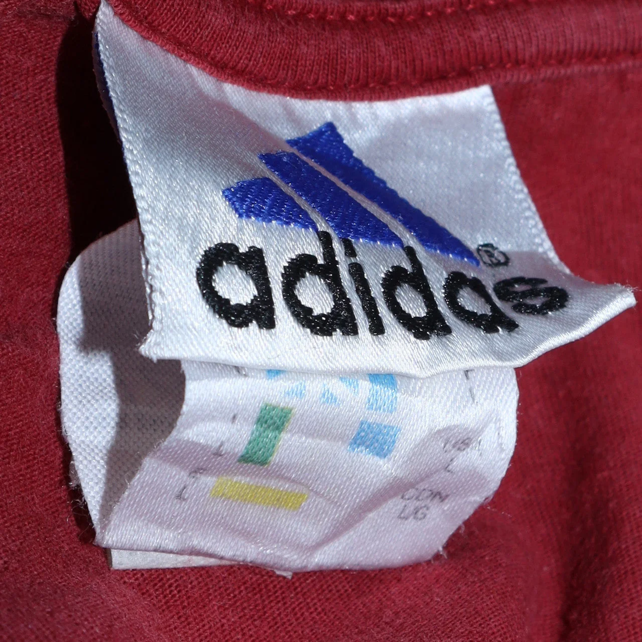 Adidas Men's Red Crew Neck Short Sleeve Cotton T-Shirt Size L - Image 5