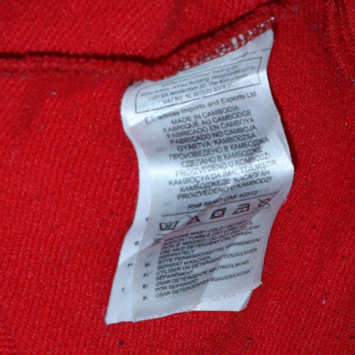 Adidas Mens Red Hoodie XL Pullover Hooded Sweatshirt with Logo Trim - Image 6