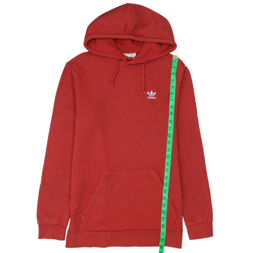 Adidas Men's Red Pullover Hoodie M Regular Fleece Sportswear - Image 2