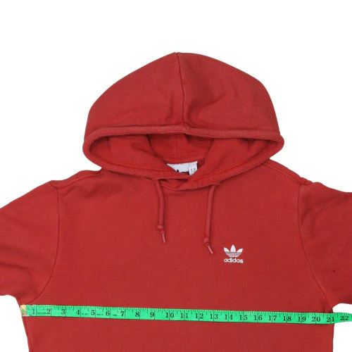 Adidas Men's Red Pullover Hoodie M Regular Fleece Sportswear - Image 3