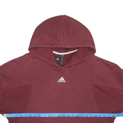 Adidas Men's Red Pullover Hoodie Size L Fleece Sportswear - Image 2
