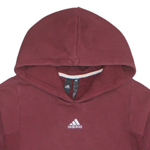 Adidas Men's Red Pullover Hoodie Size L Fleece Sportswear - Image 7