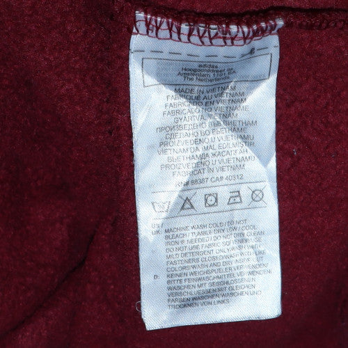 Adidas Men's Red Pullover Hoodie Small Regular Fit Logo Sportswear - Image 5