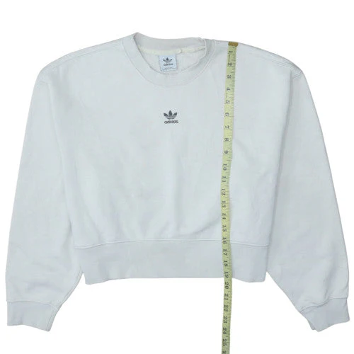 adidas Men's White Crew Neck Pullover Sweatshirt M - Image 2