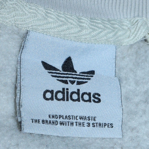 adidas Men's White Crew Neck Pullover Sweatshirt M - Image 6