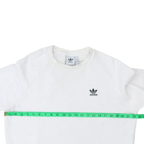 Adidas Men's White Crew Neck Pullover Sweatshirt Size L - Image 3