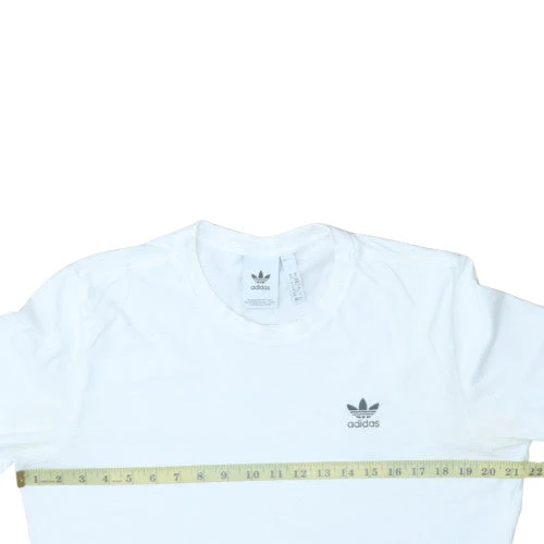Adidas Men's White Crew Neck Short Sleeve Cotton T-Shirt M - Image 3