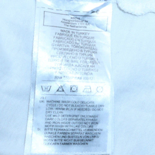 Adidas Men's White Crew Neck Short Sleeve Cotton T-Shirt M - Image 5