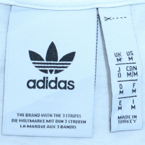 Adidas Men's White Crew Neck Short Sleeve Cotton T-Shirt M - Image 6