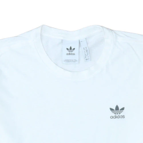 Adidas Men's White Crew Neck Short Sleeve Cotton T-Shirt M - Image 7