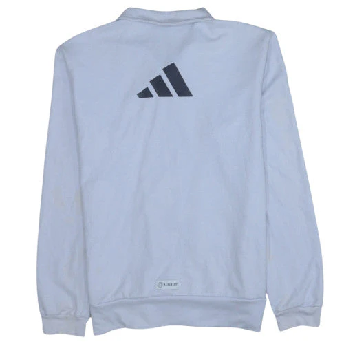 adidas Men's White Full Zip Collared Sweatshirt Size S - Image 4